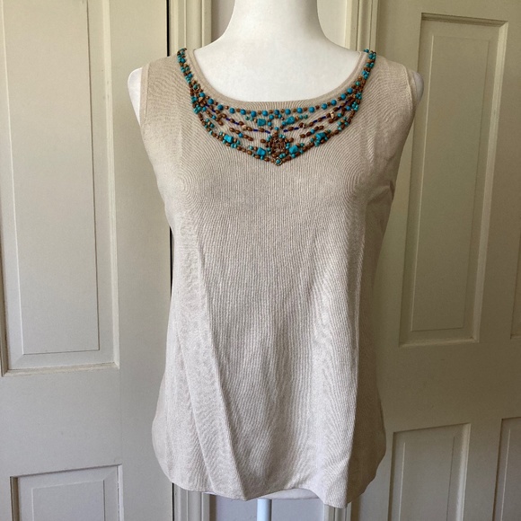 2 Piece Beaded Tank/Jacket SET - Picture 2 of 9